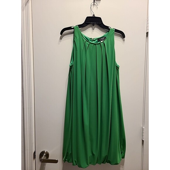 Essentials by ABS Women Dress Sleeveless Wide Strap Green M - Picture 2 of 7